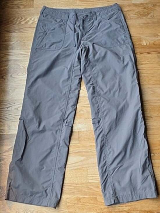 The North Face Pants - (12) The North Face Outdoor Convertible Casual Gray Nylon Pant Adventure Hiking